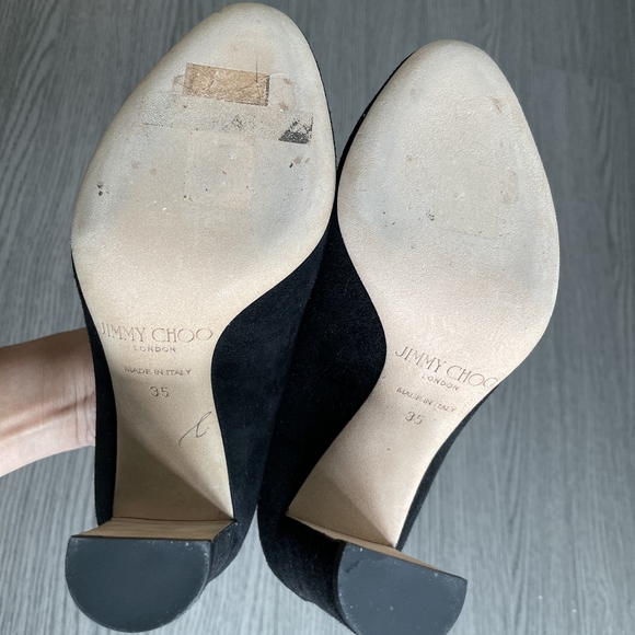 Jimmy Choo black seude pumps - Picture 5 of 6